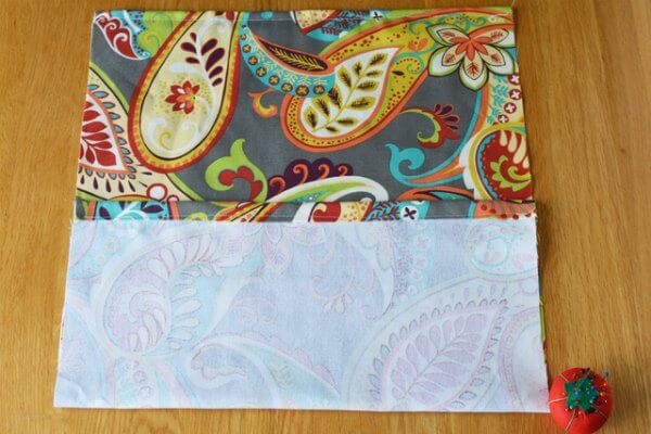 Fabric laid out.