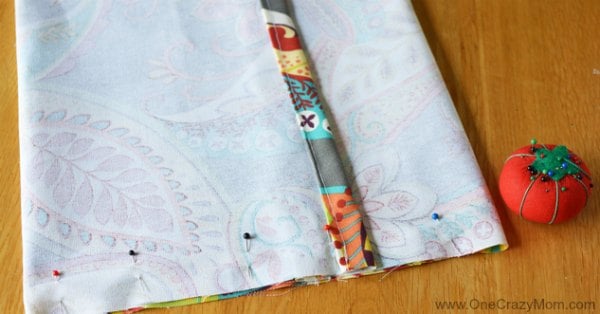 Fabric folded over.