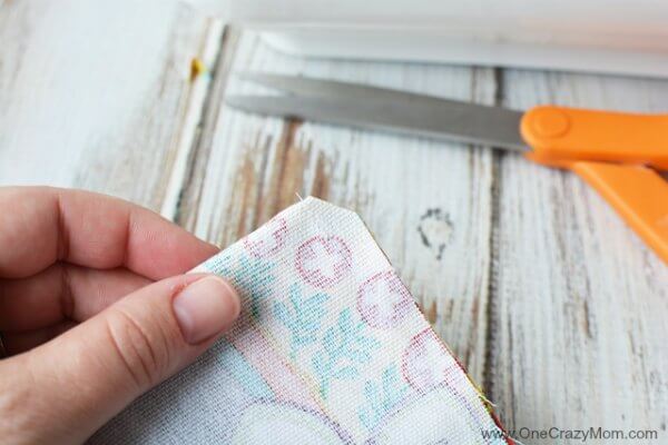 Seams sewn together.