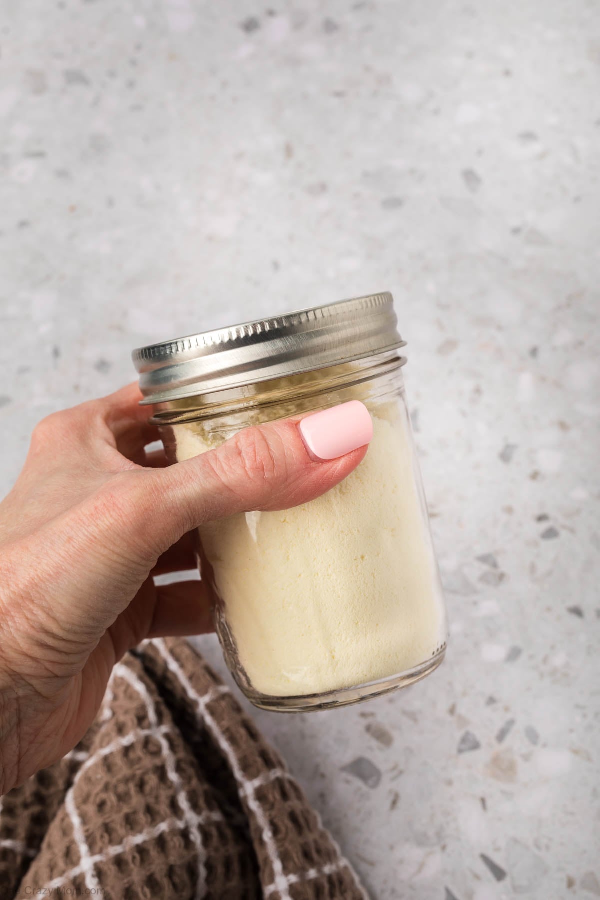 Powdered Coffee Creamer in a mason jar