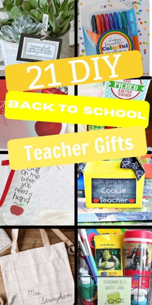 21 DIY Back to School Teacher Gifts they will love. Surprise the teacher in your life with one of these creative and practical diy teacher gifts. These are ideas they will actually love and you can create with all budgets. Perfect for back to school, teacher appreciation, Christmas and more. #onecrazymom #DIY Back to School Teacher Gifts #DIY #teachergifts
