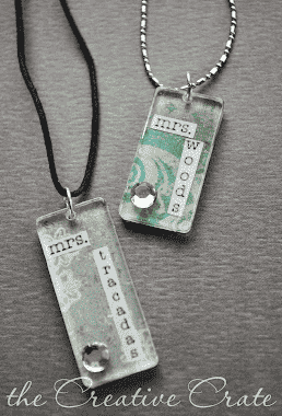 Necklace with teacher's name.