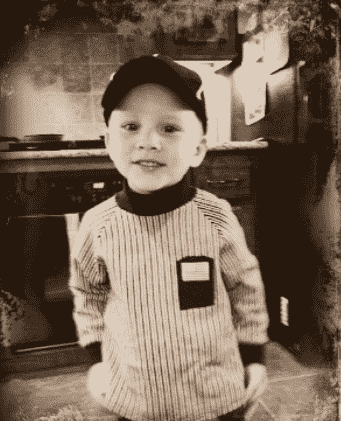Child in referee costume.