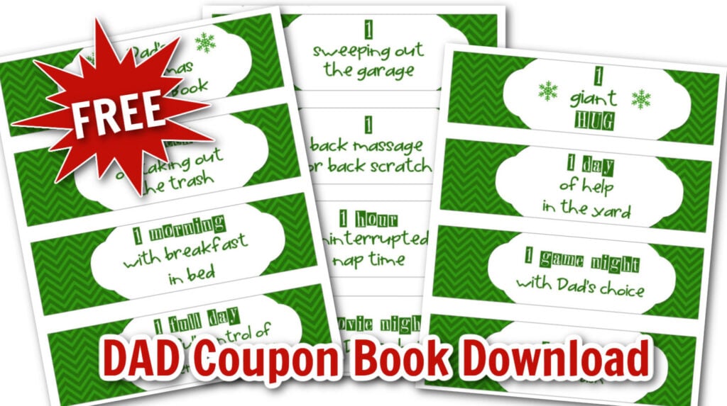 Coupon book for Dad.