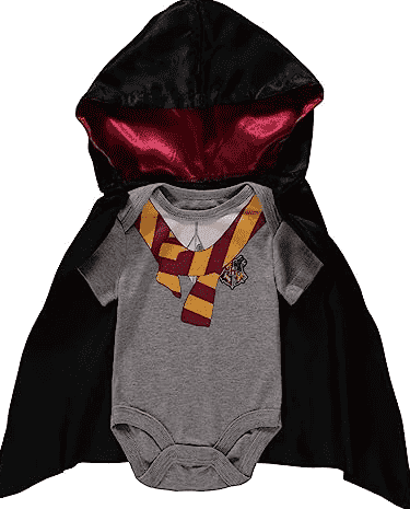 Harry Potter onesie and cape.
