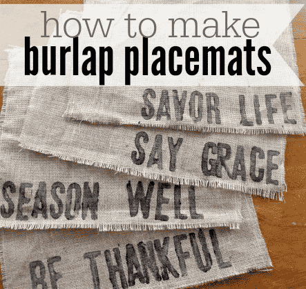 Placemats ready to use.