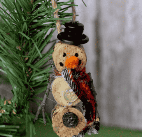 Ornament on tree.