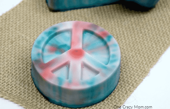 Tie Dye Soap ready to use.