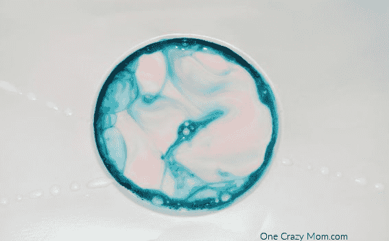 Soap mixture with color.