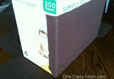 Fabric around box.