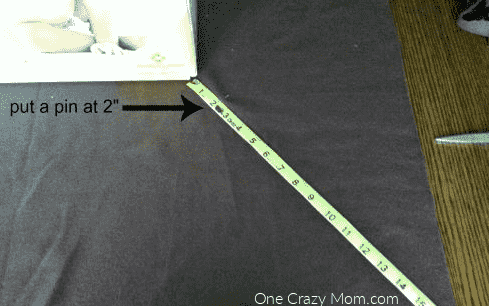 Fabric with measuring tape.