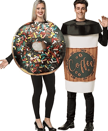 Donut and coffee costume set.
