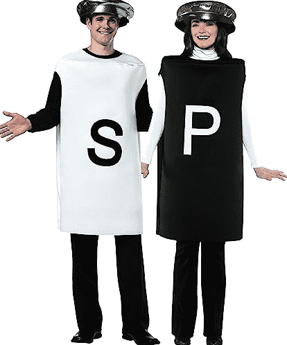 Salt and pepper costume set.