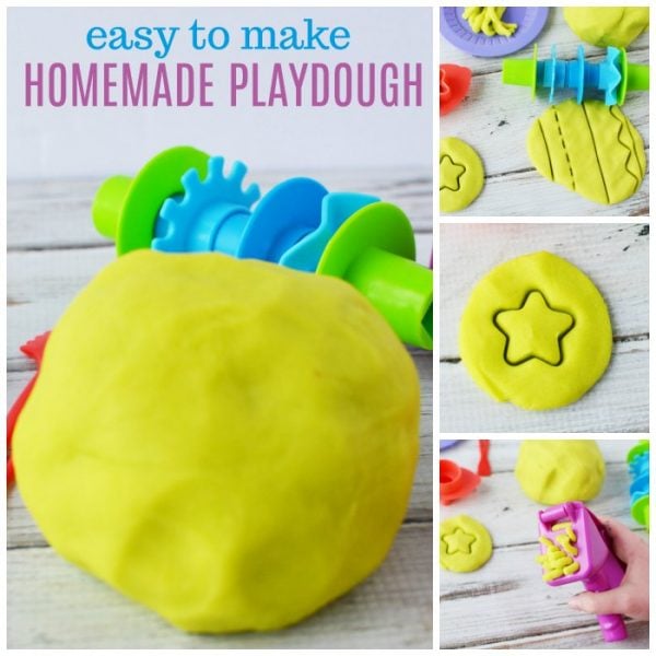 Playdough with shapes.