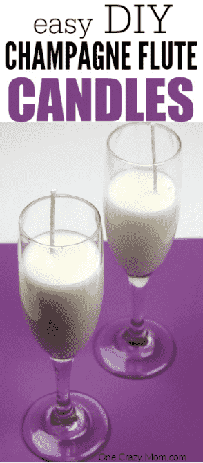 Champagne glass candles in a group.