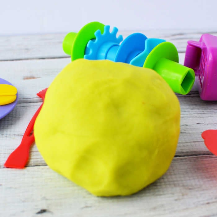 Playdough in a ball.
