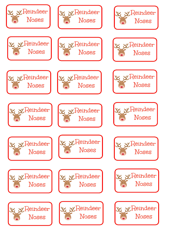 Reindeer Noses printables.