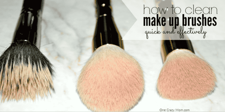 Makeup brushes on a towel.