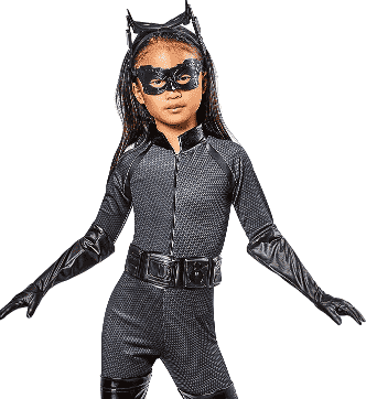 Girl in catwoman costume.
