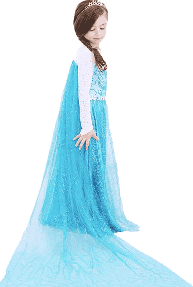 Child in elsa costume.