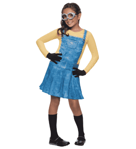 Minion costume on girl.