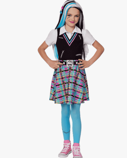Girl in monster high costume.