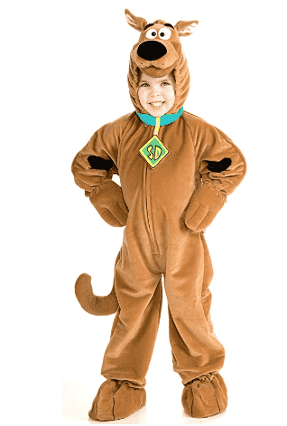 Scoopy Doo costume with child.