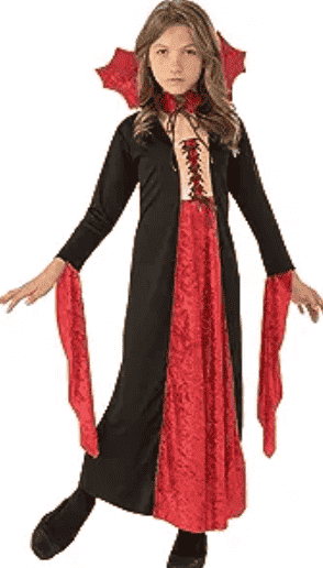 Vampiress costume on child.