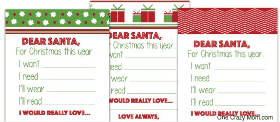 Santa letter printable.