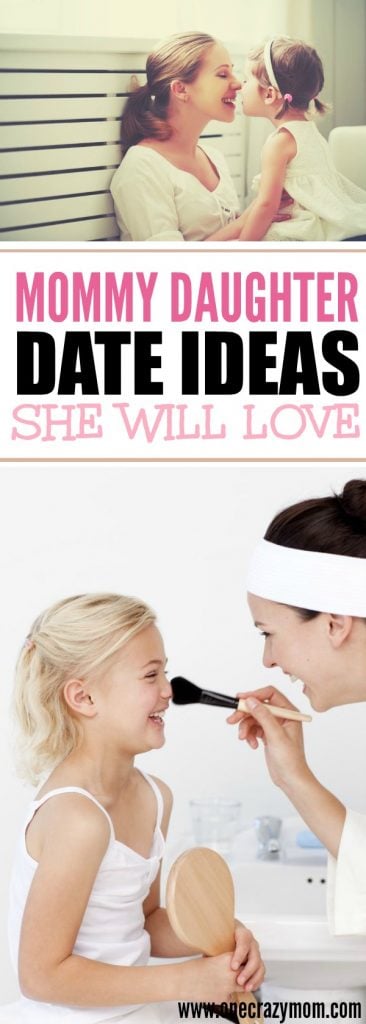 You're going to love these mother daughter day ideas. Find 9 special mommy daughter ideas for lots of fun with your little ones. Make special memories! If you are looking for ways to spend time with your daughter, here are 9 fun mother daughter date ideas. You will have a special time. You will love these easy and affordable mommy and daughter day ideas to strengthen your bond to each other. #onecrazymom #dateideas #justformom #daughters