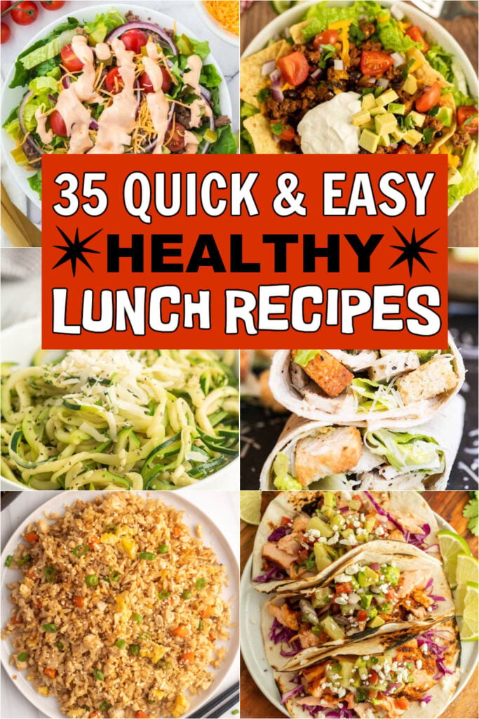 35 Healthy Lunch Recipes the entire family will enjoy. If you are trying to eat healthier, these lunch ideas are quick and easy. You will love these healthy lunch ideas that are perfect for at home or at work too! #onecrazymom #lunchrecipes #healthyrecipes