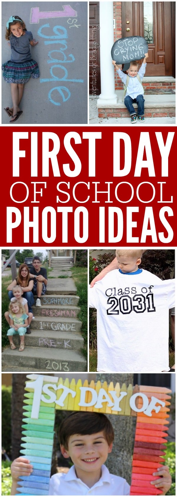Here are 10 fun first day of school picture ideas. These first day of school picture ideas are perfect for back to school. Try one of them this year! Get the school year started off right with these First Day of School Picture Ideas. If you are looking for back to school signs, choose from 21 ideas for a fun first day of school that you will love. There are DIY ideas for preschool through high school. #onecrazymom #First Day of School Picture Ideas #freeprintable