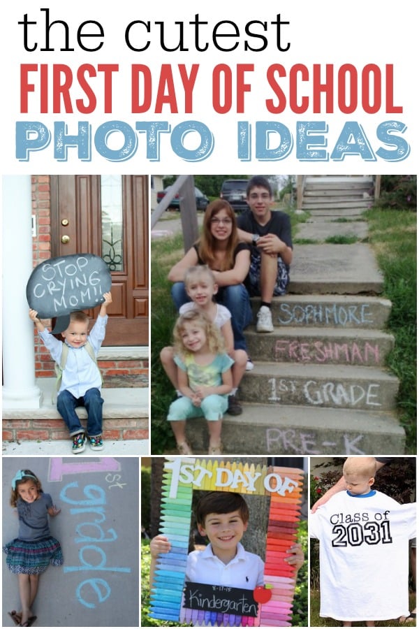 Here are 10 fun first day of school picture ideas. These first day of school picture ideas are perfect for back to school. Try one of them this year! Get the school year started off right with these First Day of School Picture Ideas. If you are looking for back to school signs, choose from 21 ideas for a fun first day of school that you will love. There are DIY ideas for preschool through high school. #onecrazymom #First Day of School Picture Ideas #freeprintable