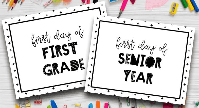 First day printable with grades.
