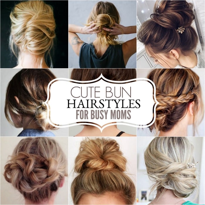 You will love these quick and easy cute bun hairstyles for busy moms. Find 25 messy bun hairstyles that take very little time. Cute buns for Mom. You will love these quick and easy cute bun hairstyles for busy moms. Find 25 messy bun hairstyles that take very little time. Cute buns for Mom.