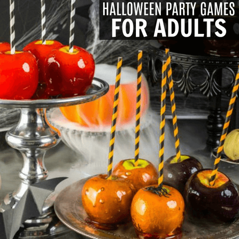 Candy apples on a platter.