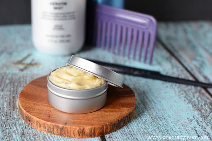 Hair pomade in tin.