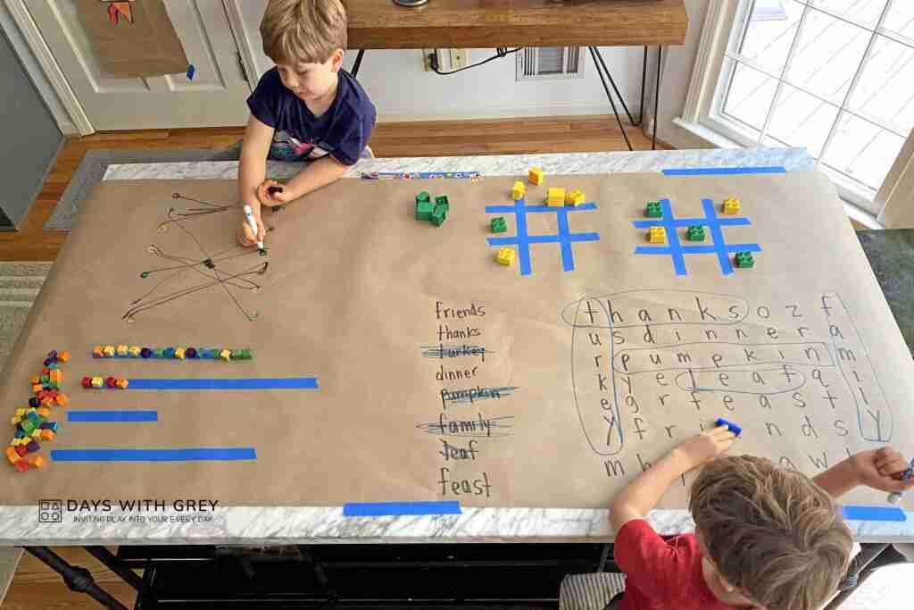 Activity table for children.