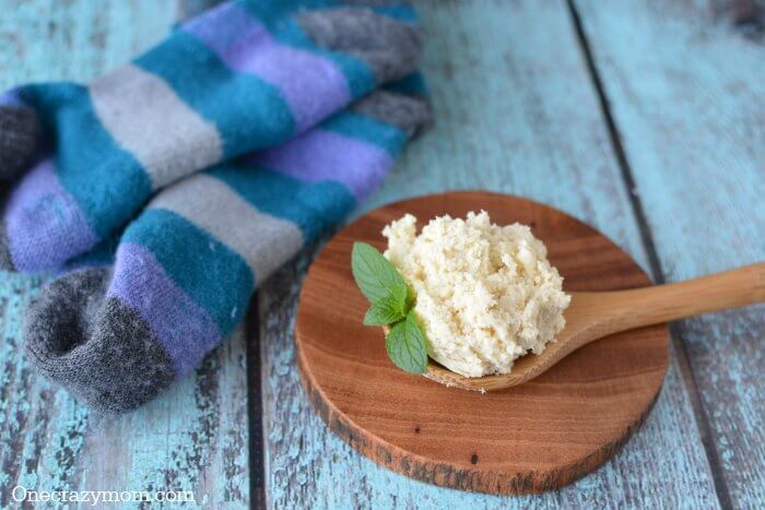 Foot Scrub ready to use.