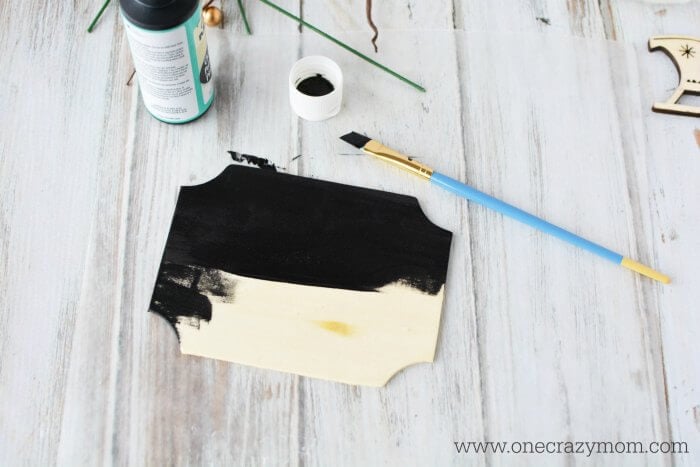Wooden sign with chalk paint.