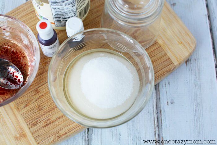 Coconut oil melted with sugar.