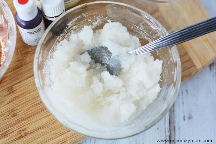 Coconut oil combined with sugar.
