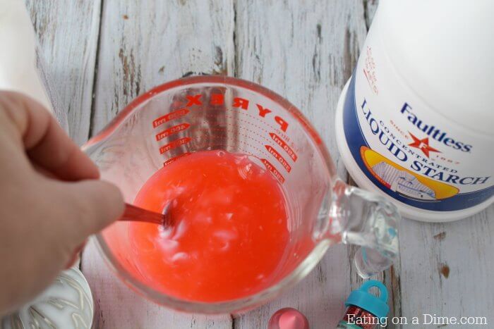 Glitter sprinkled in bowl and combined.