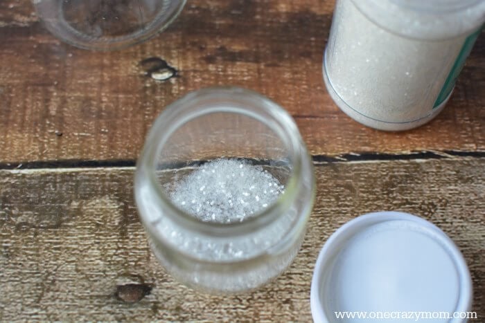 Jar with glitter added.
