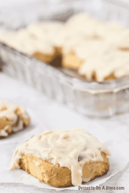 Cinnamon roll on a plate.