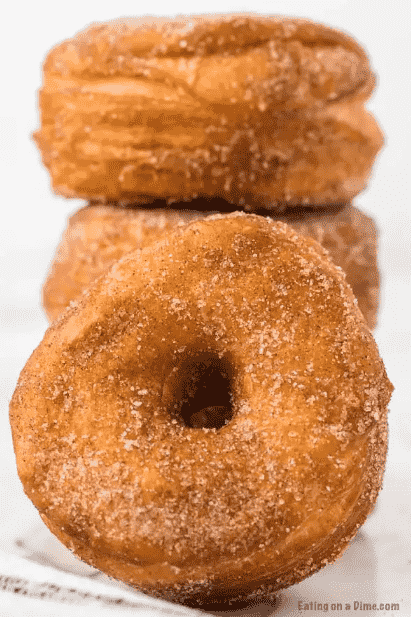 Donuts in a pile.