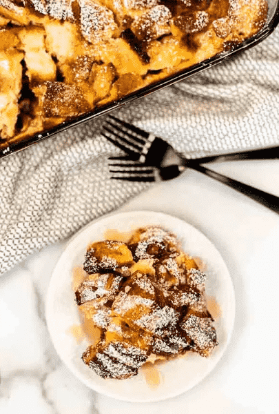 French Toast Casserole on a plate.