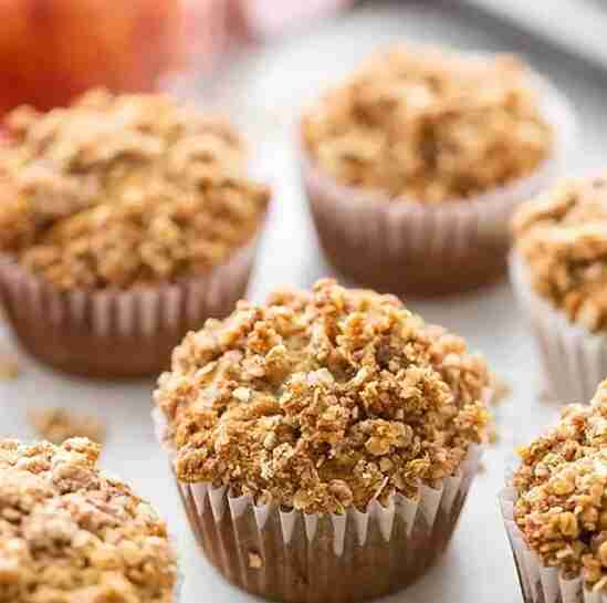 Oatmeal Muffins close up.