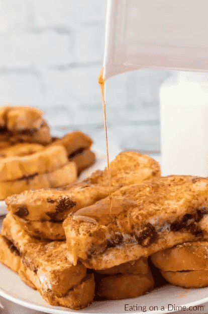 Nutella French Toast on a plate.