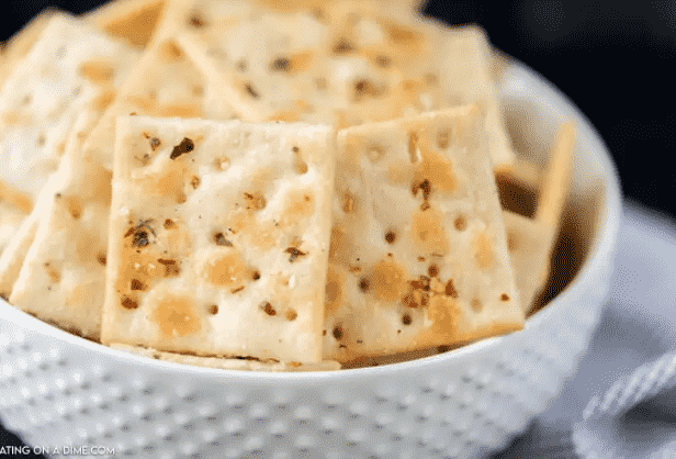 Crackers in a bowl.